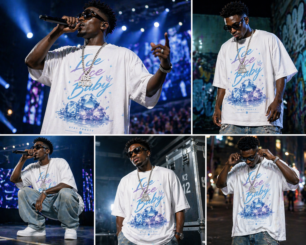 Babusha Ice Ice Baby – Frost Edition Oversized T-Shirt ❄️