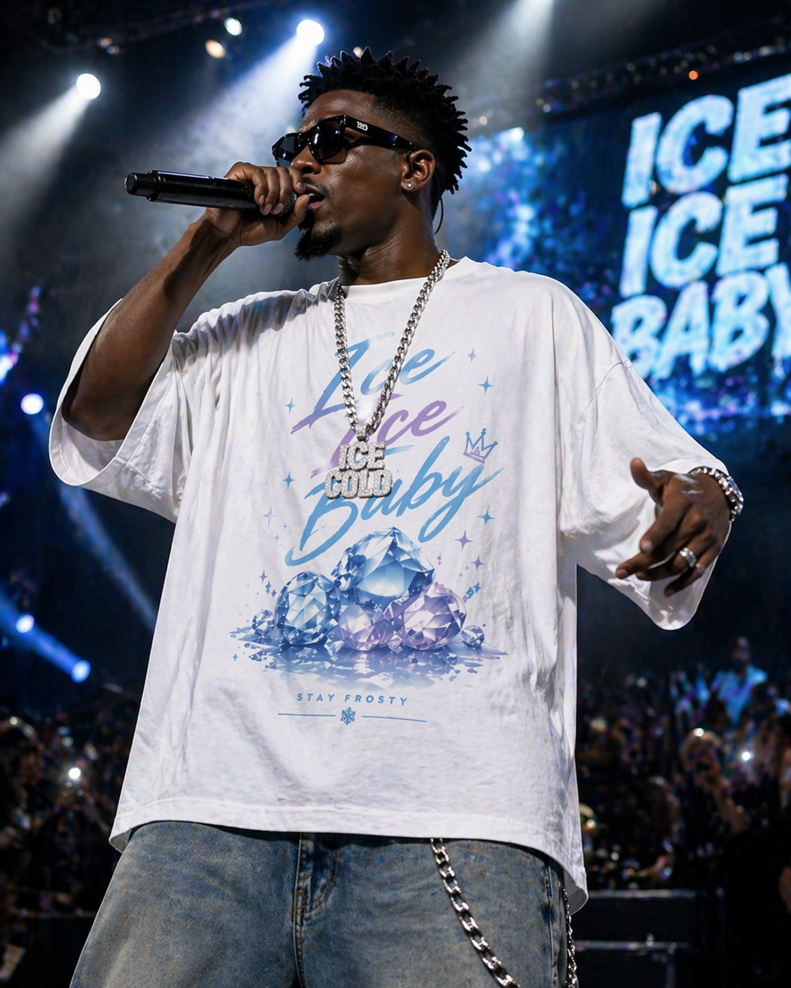 Babusha Ice Ice Baby – Frost Edition Oversized T-Shirt ❄️
